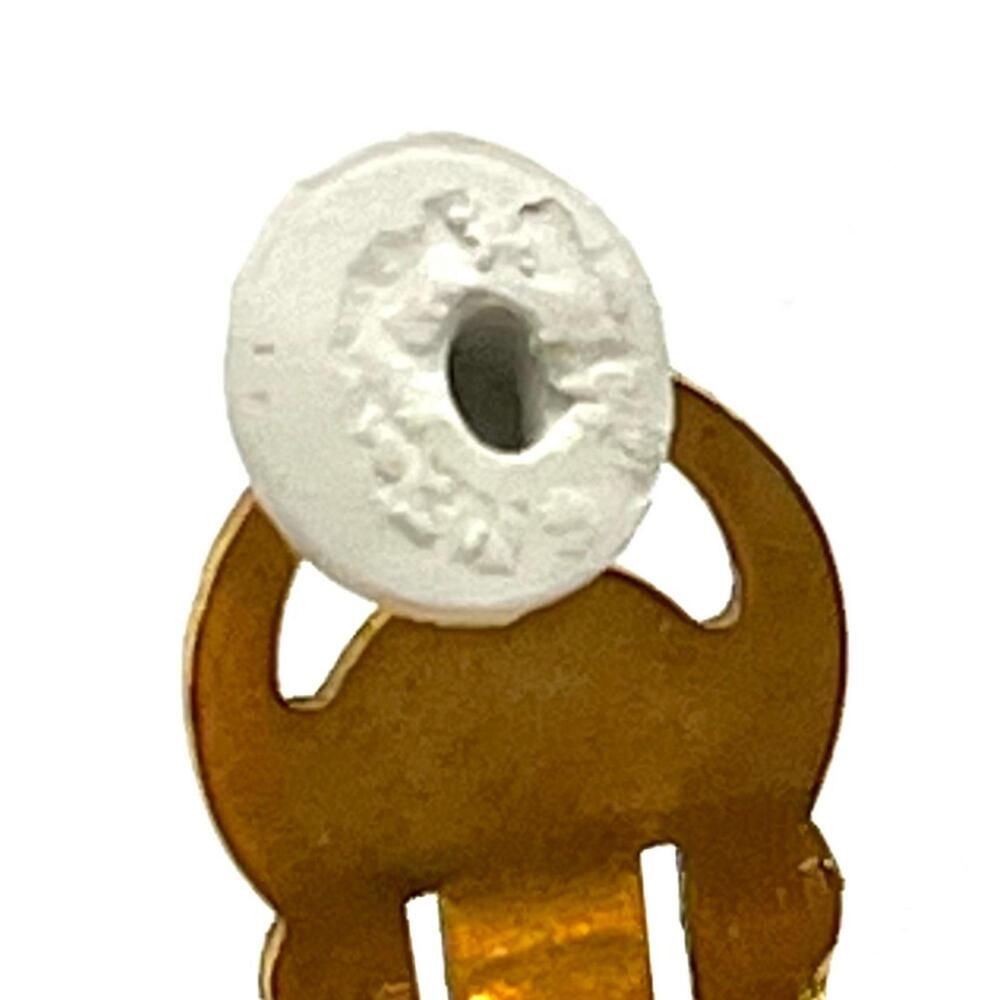 CHANEL Gold Pearl Logo Earrings - Picture 6 of 8